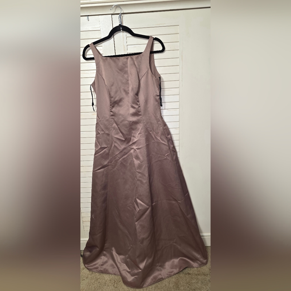 Michaelangelo Strapless Taupe Dress